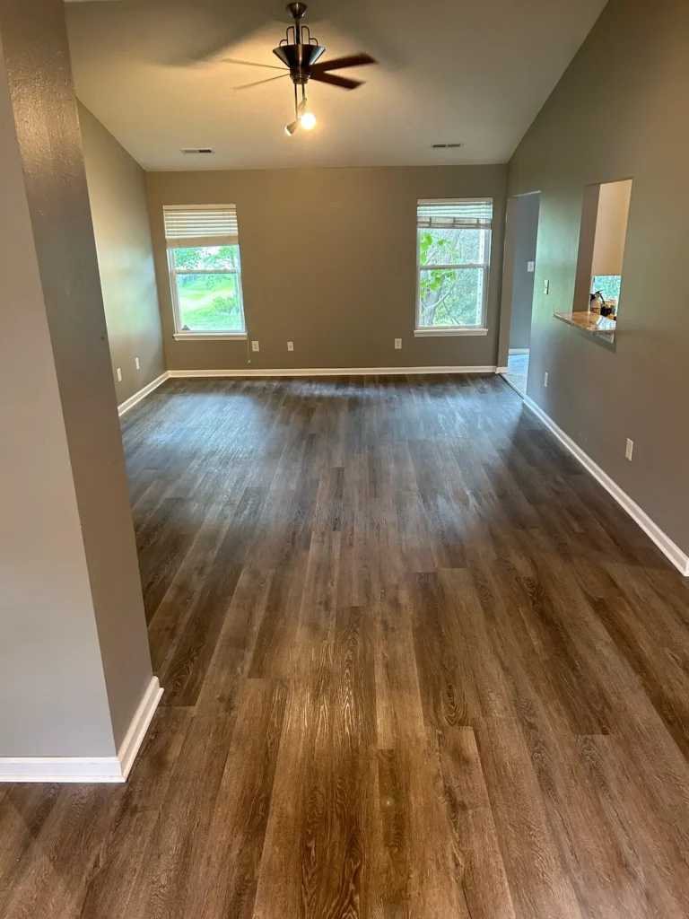 Bedroom upgrade with hardwood floors and recessed lighting
